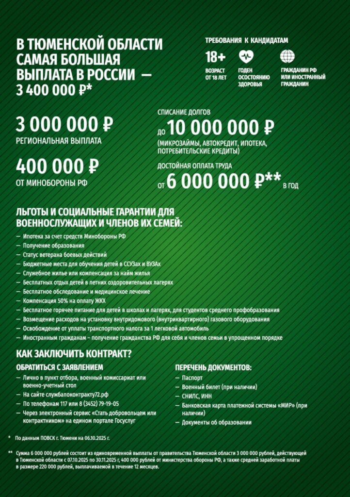 Баннер с информацией от МО РФ